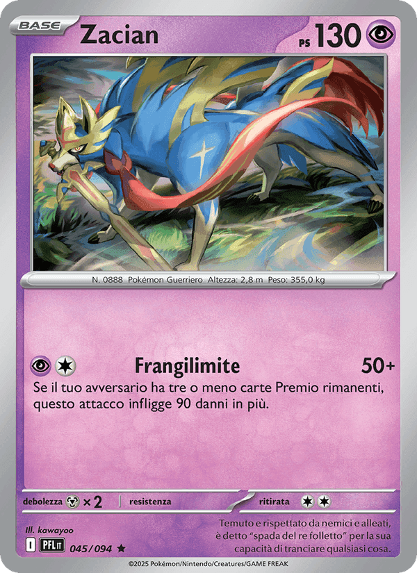 Zacian, carta 045 di Fiamme Spettrali