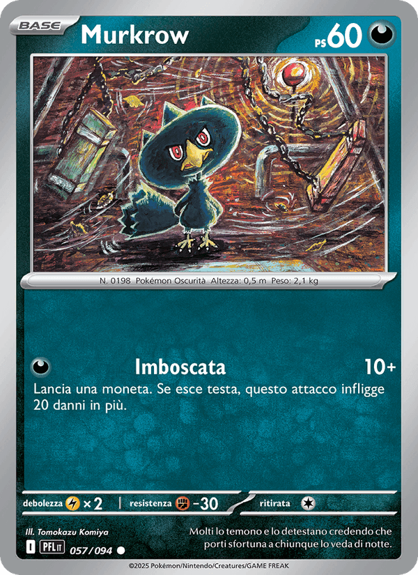 Murkrow, carta 057 di Fiamme Spettrali