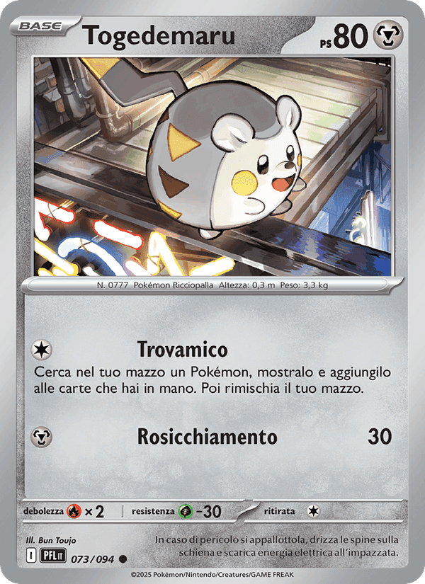 Togedemaru, carta 073 de Fiamme Spettrali
