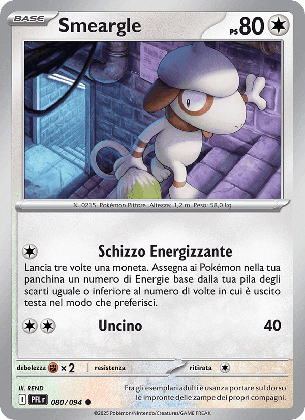 Smeargle, card 080 from Fiamme Spettrali