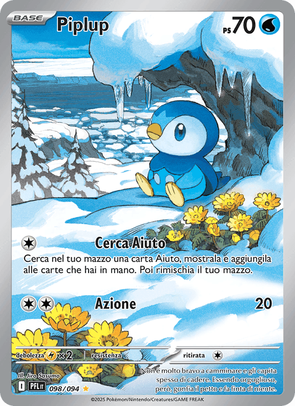 Piplup, carta 098 di Fiamme Spettrali