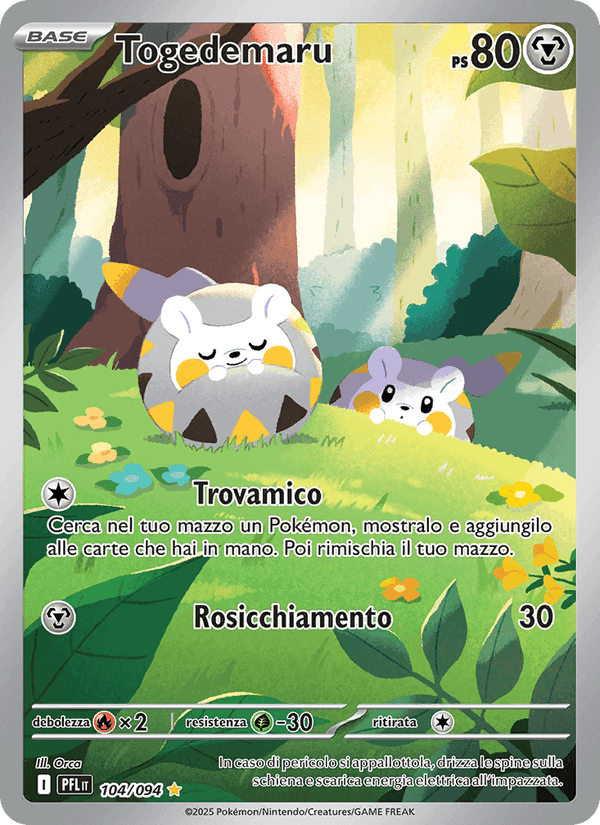 Togedemaru, carta 104 di Fiamme Spettrali