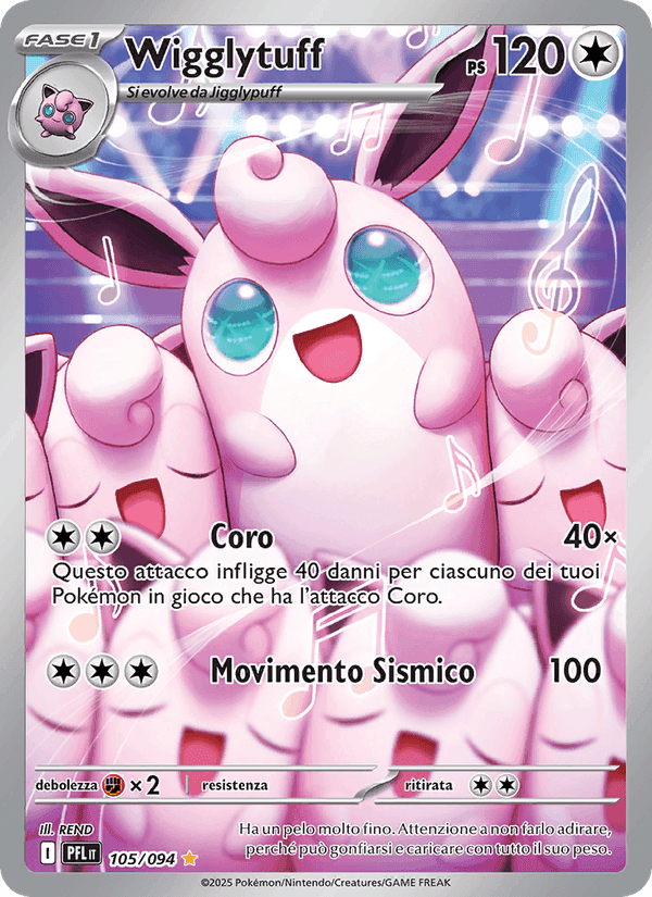 Wigglytuff, carta 105 di Fiamme Spettrali