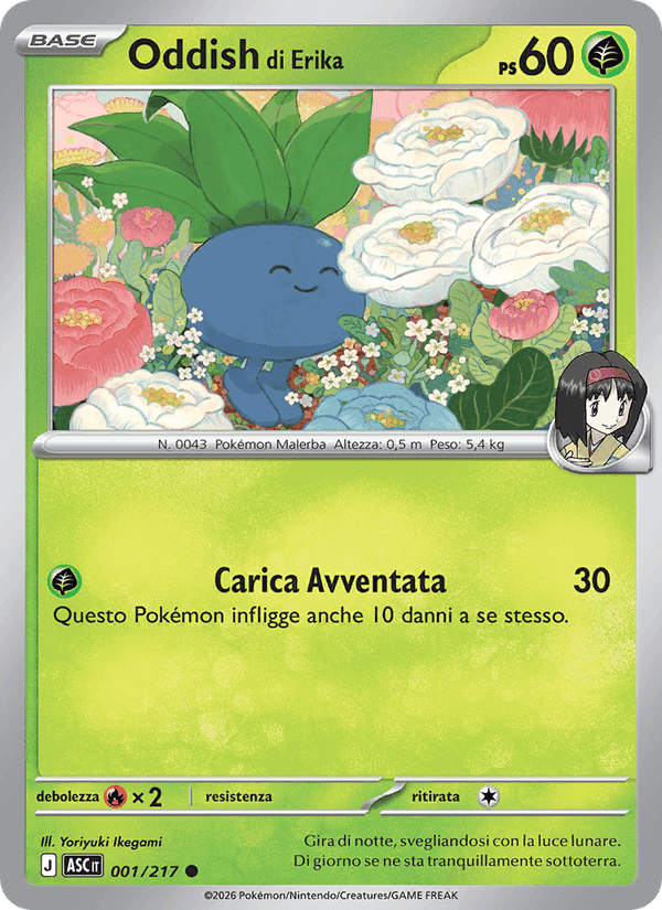 Oddish di Erika, carta 001 de Ascesa Eroica