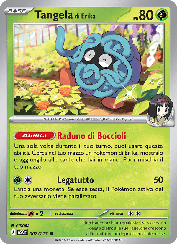 Tangela di Erika, carta 007 di Ascesa Eroica