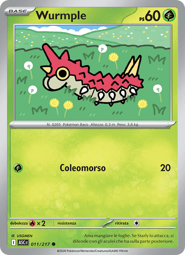 Wurmple, carte 011 de Ascesa Eroica