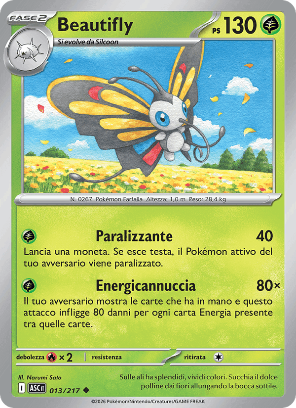 Beautifly, carta 013 de Ascesa Eroica