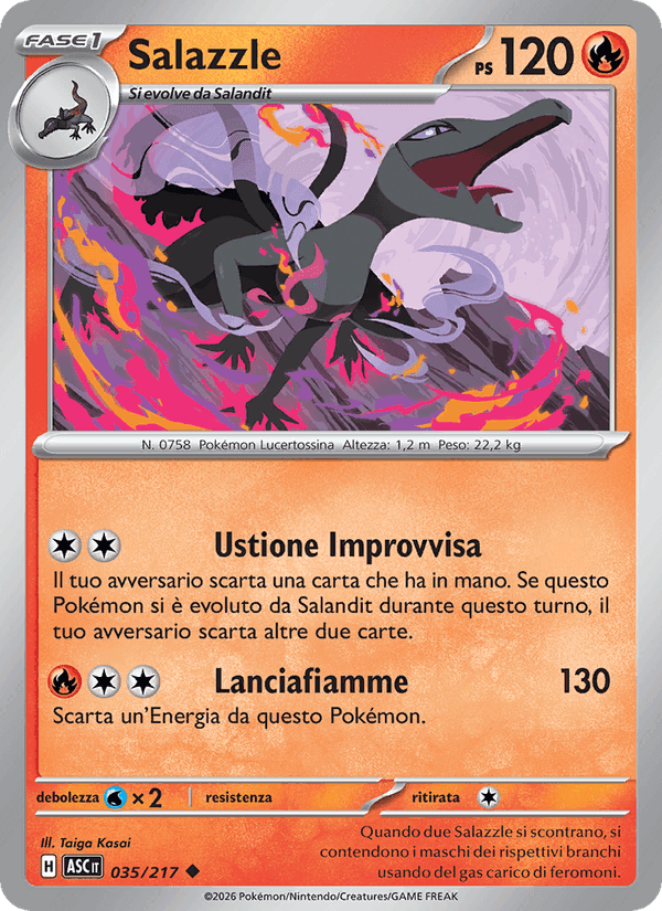 Salazzle, carta 035 de Ascesa Eroica