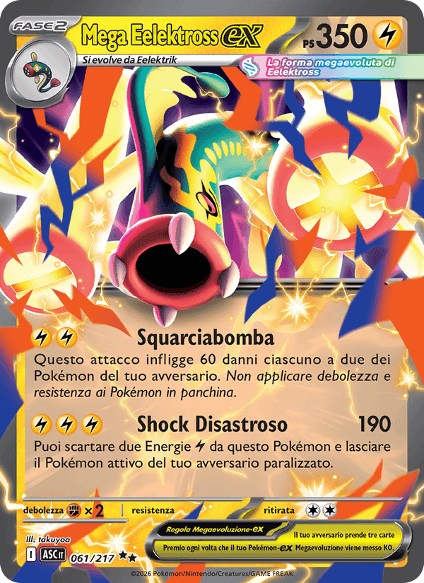Mega Eelektross-ex, card 061 from Ascesa Eroica