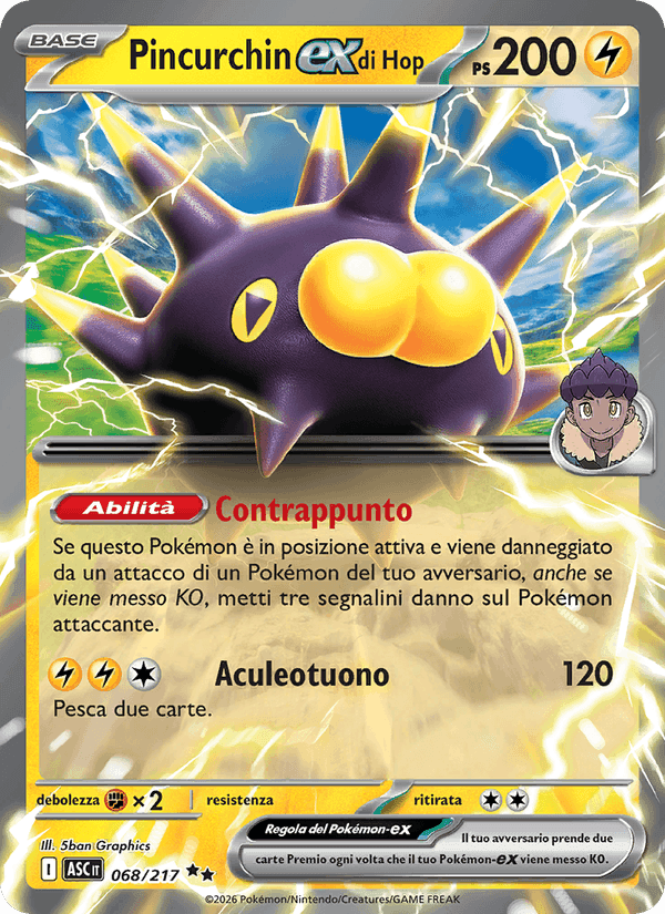 Pincurchin-ex di Hop, card 068 from Ascesa Eroica
