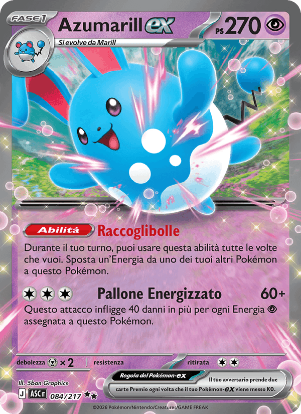 Azumarill-ex, carta 084 di Ascesa Eroica