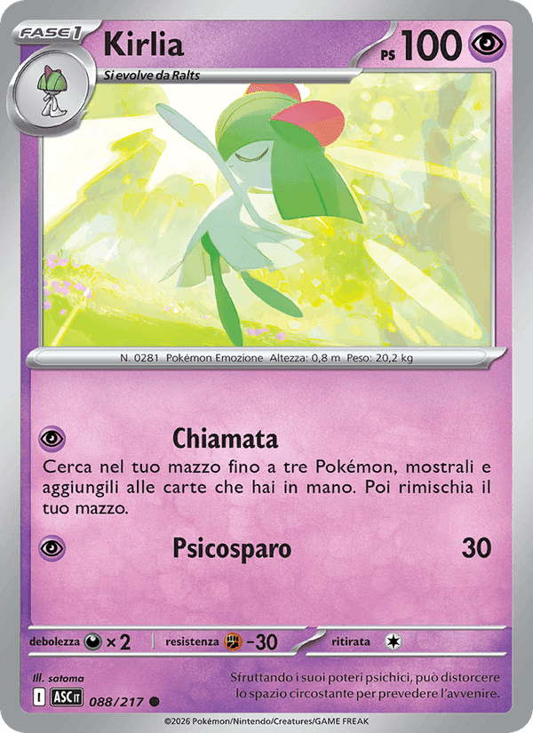 Kirlia, carta 088 di Ascesa Eroica