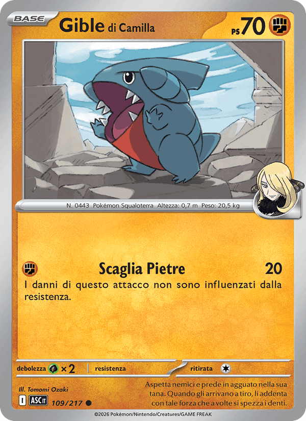 Gible di Camilla, carta 109 di Ascesa Eroica