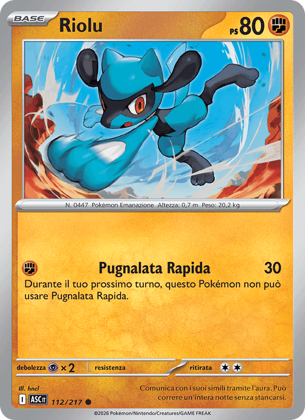 Riolu, carta 112 di Ascesa Eroica