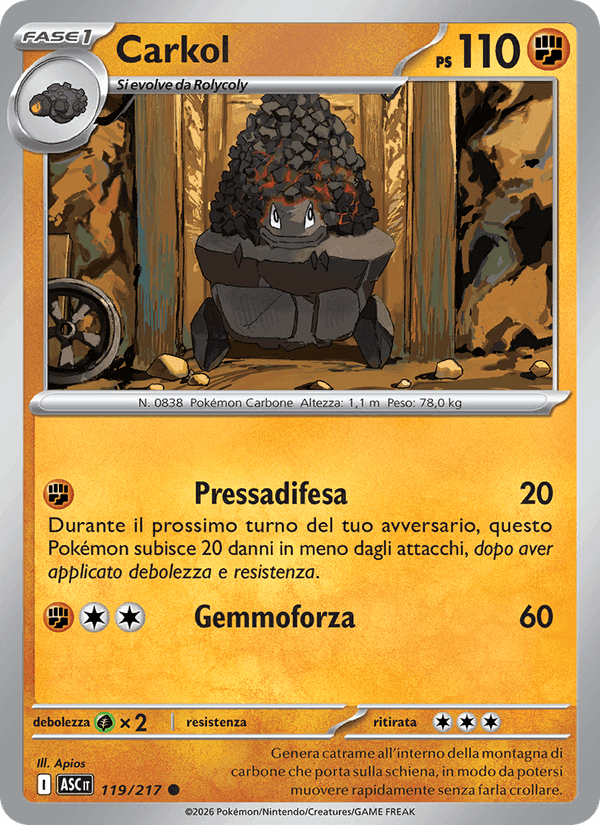 Carkol, carta 119 di Ascesa Eroica