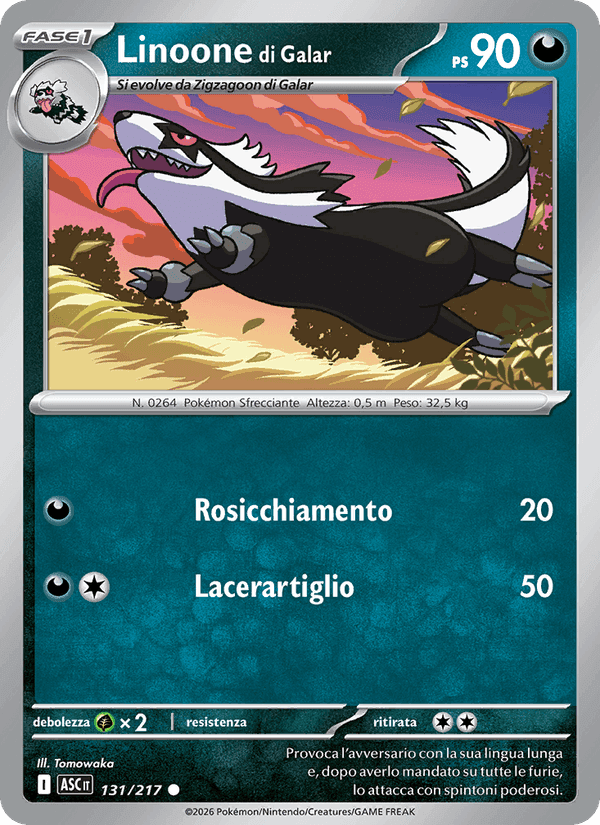 Linoone di Galar, carta 131 di Ascesa Eroica
