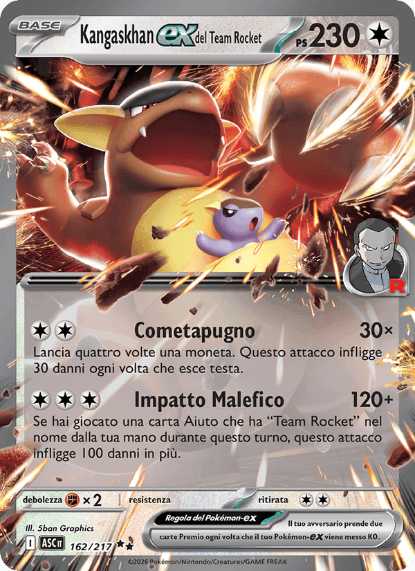 Kangaskhan-ex del Team Rocket, carta 162 di Ascesa Eroica