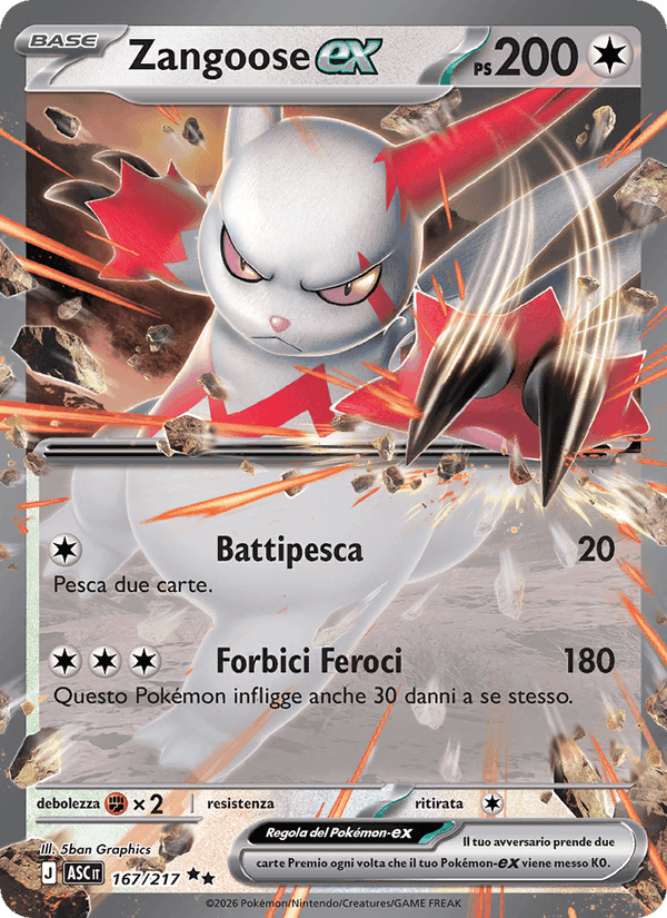 Ascesa Eroica の 167 番、Zangoose-ex
