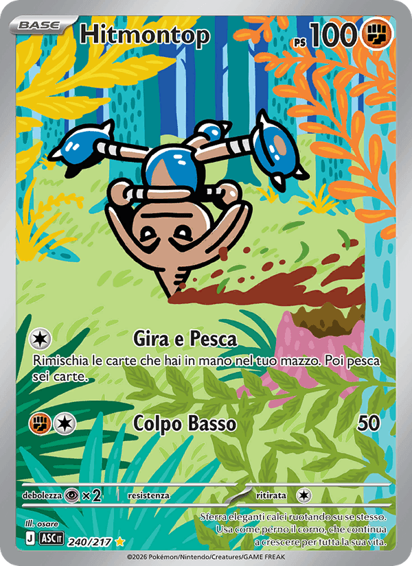 Hitmontop, carta 240 di Ascesa Eroica