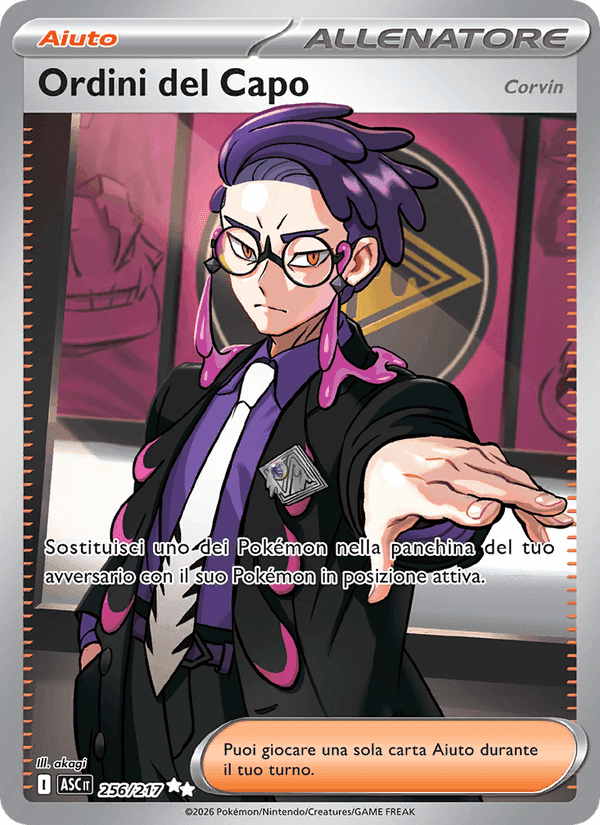 Ordini del Capo, carte 256 de Ascesa Eroica