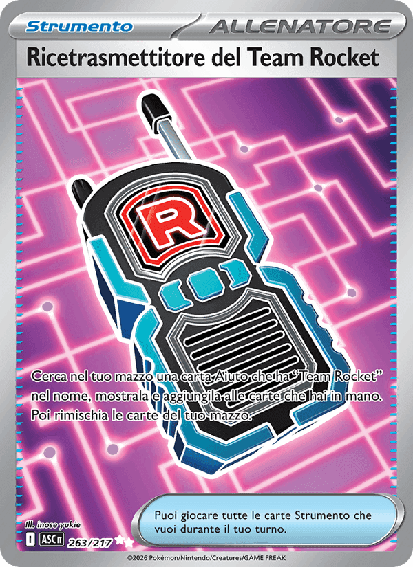 Ricetrasmettitore del Team Rocket, carte 263 de Ascesa Eroica