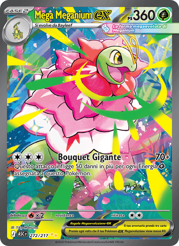 Mega Meganium-ex, carta 272 di Ascesa Eroica