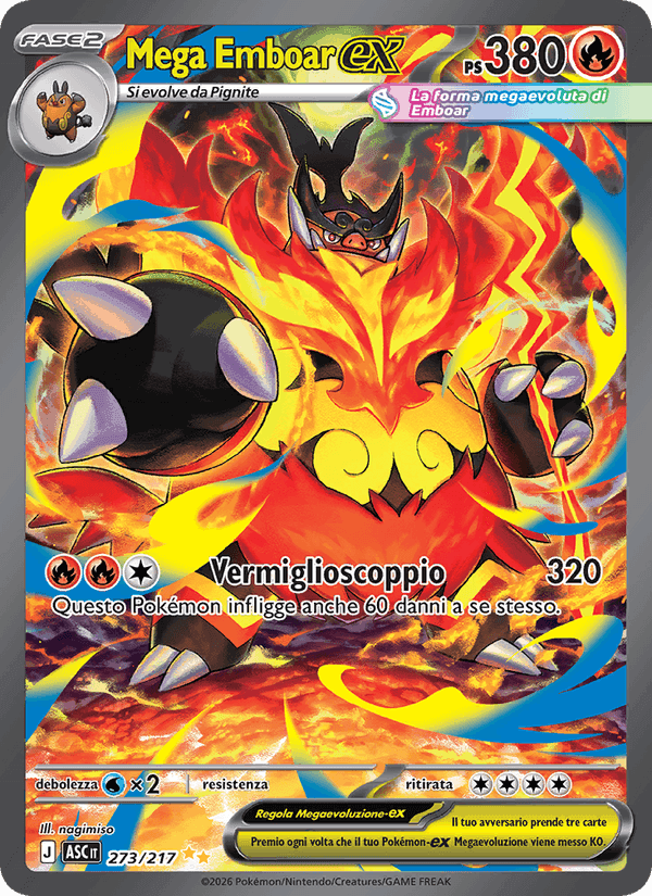 Mega Emboar-ex, carta 273 di Ascesa Eroica