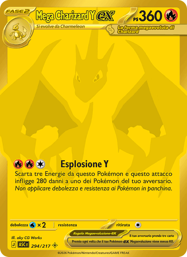 Mega Charizard Y-ex, carta 294 di Ascesa Eroica
