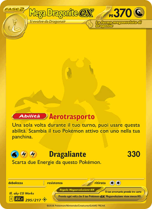 Mega Dragonite-ex, carta 295 di Ascesa Eroica