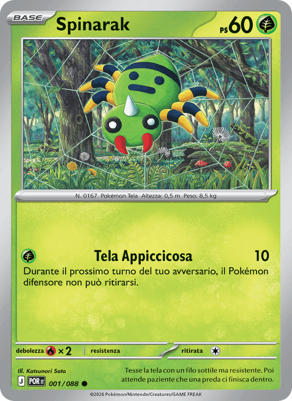 Spinarak, carte 001 de Equilibrio Perfetto