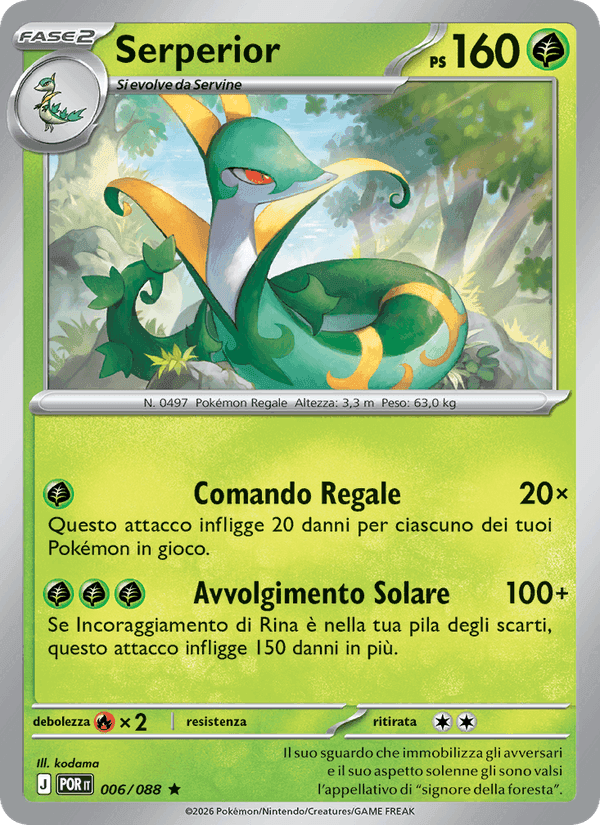 Serperior, carte 006 de Equilibrio Perfetto