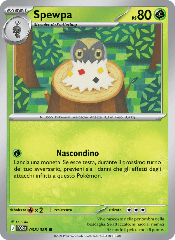 Spewpa, carte 008 de Equilibrio Perfetto