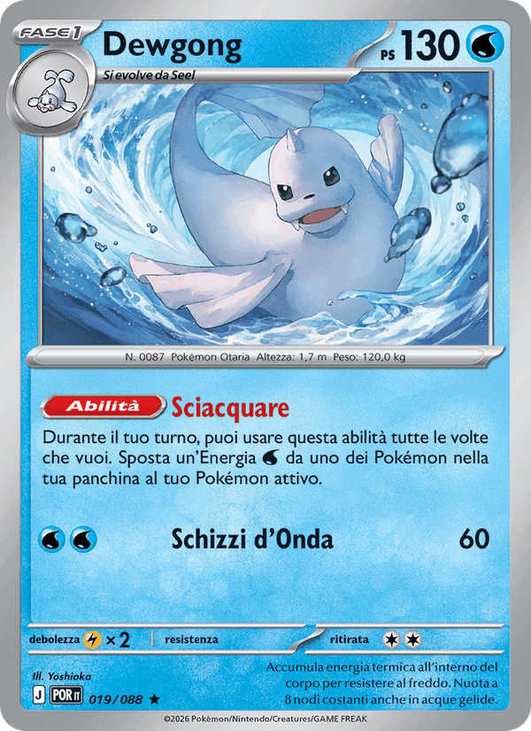 Dewgong, carta 019 di Equilibrio Perfetto