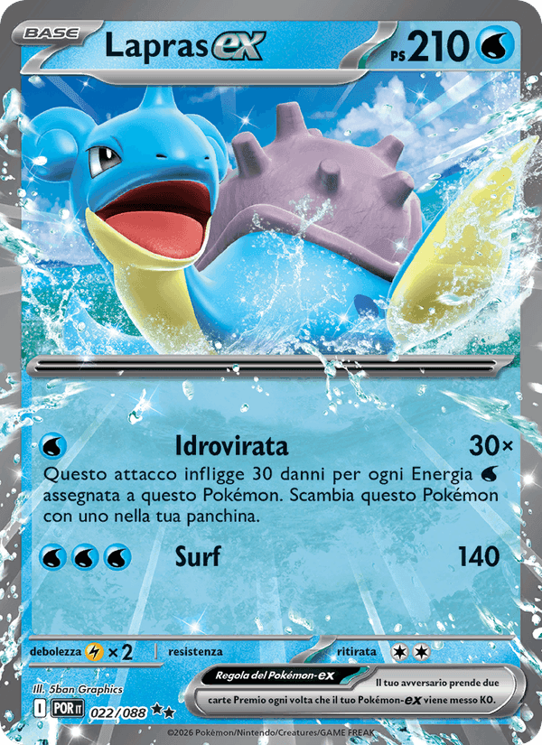 Lapras-ex, carte 022 de Equilibrio Perfetto