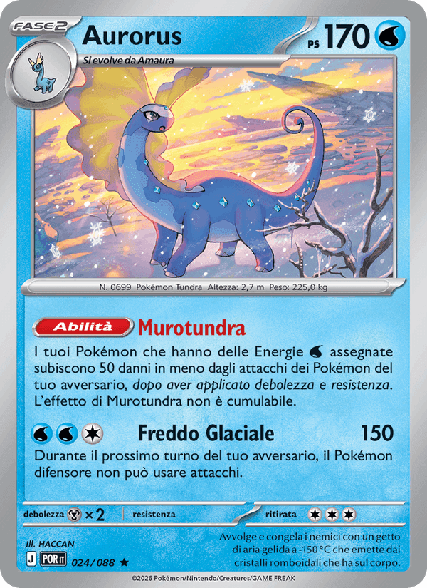 Aurorus, carta 024 di Equilibrio Perfetto