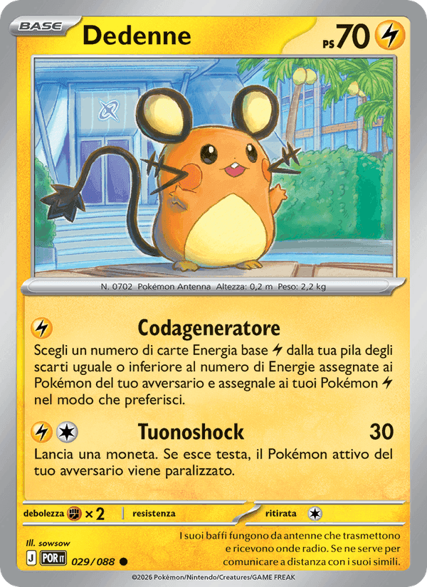 Dedenne, carte 029 de Equilibrio Perfetto