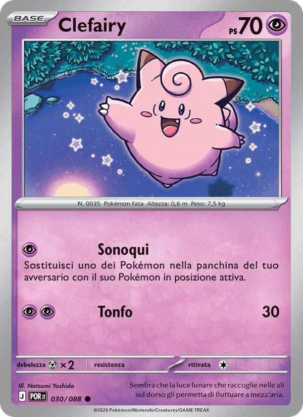 Clefairy, carta 030 de Equilibrio Perfetto