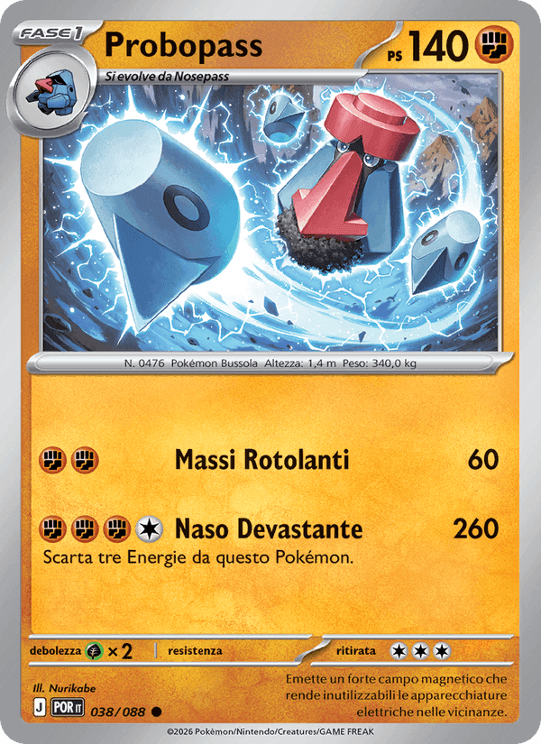 Probopass, carte 038 de Equilibrio Perfetto