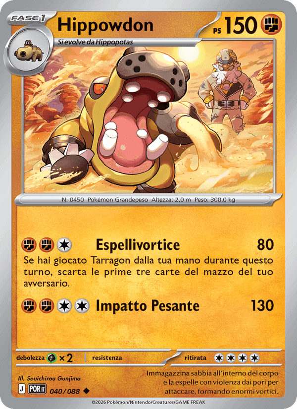 Hippowdon, carte 040 de Equilibrio Perfetto