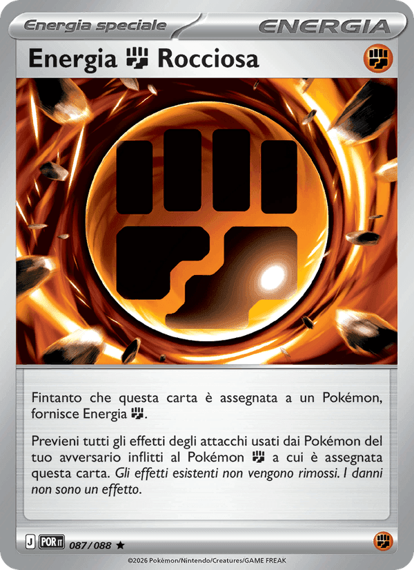 Energia Fighting Rocciosa, carta 087 di Equilibrio Perfetto