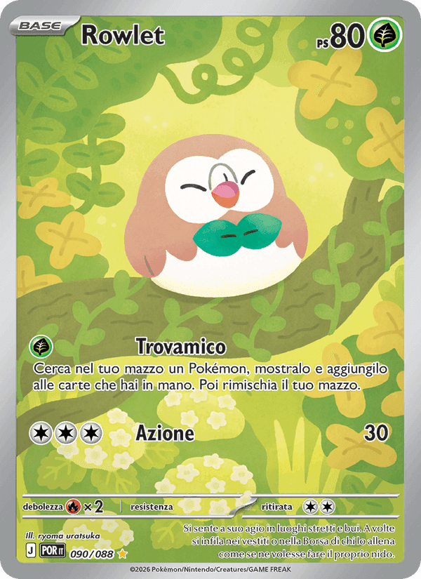 Rowlet, carta 090 di Equilibrio Perfetto
