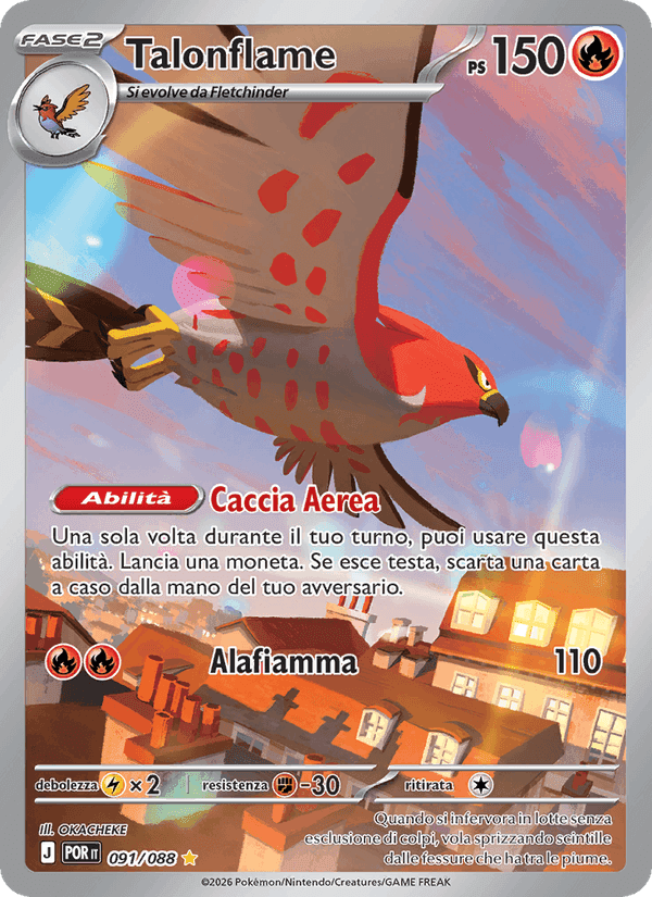 Talonflame, card 091 from Equilibrio Perfetto