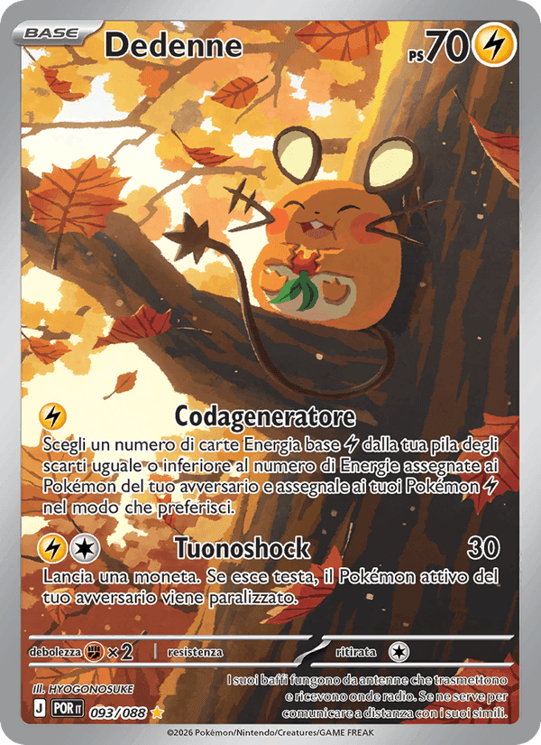 Dedenne, carte 093 de Equilibrio Perfetto