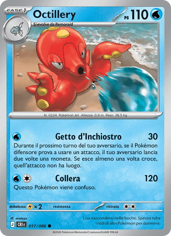 Octillery, carta 017 di Caos Nascente
