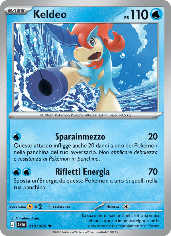 Keldeo, carta 019 di Caos Nascente