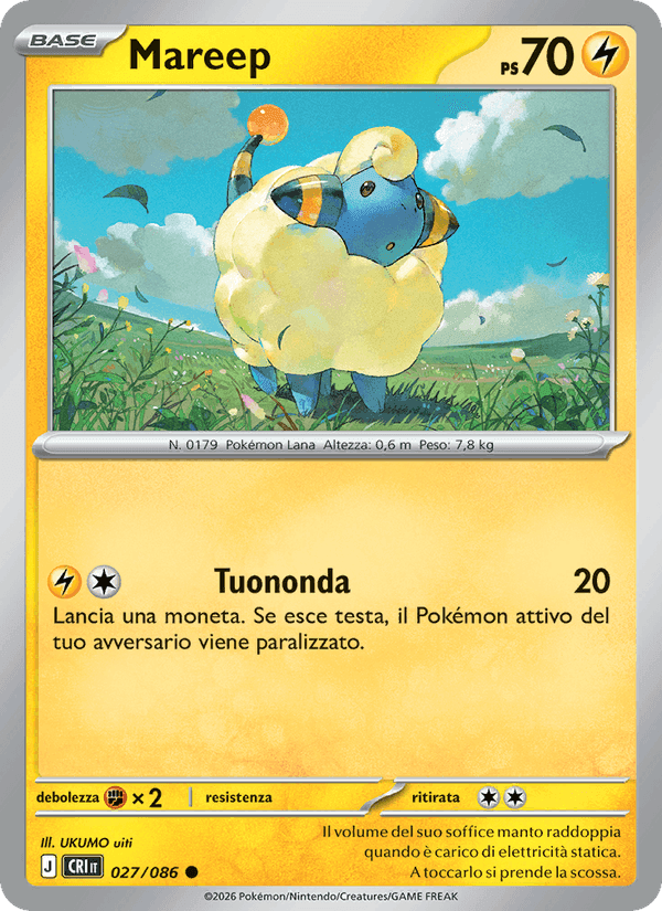 Mareep, carta 027 di Caos Nascente