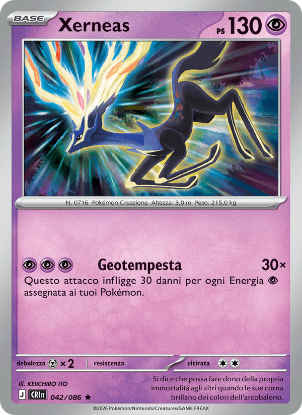 Xerneas, carta 042 di Caos Nascente