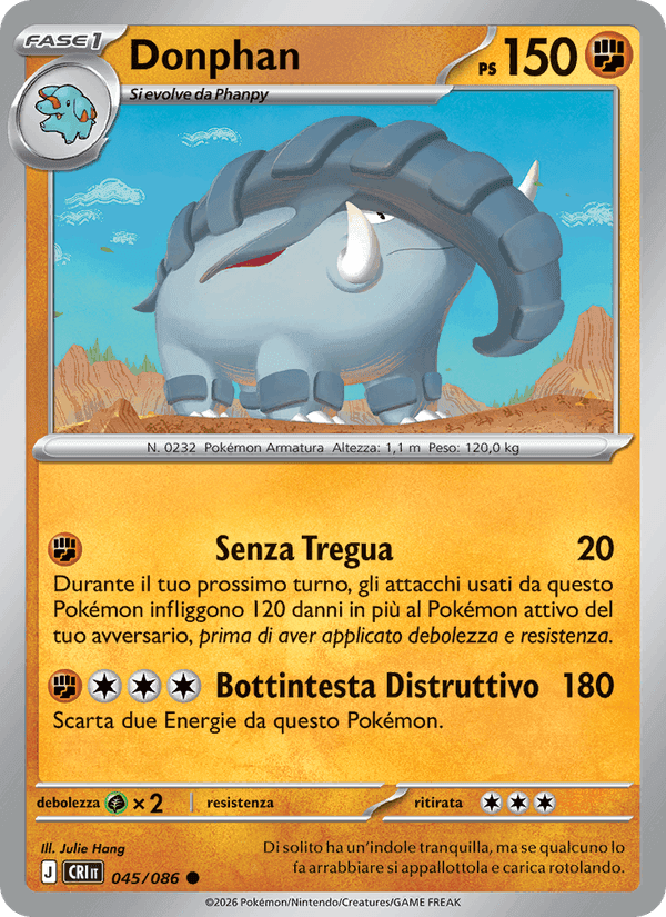 Donphan, carta 045 di Caos Nascente