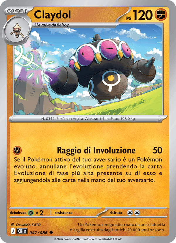Claydol, carta 047 di Caos Nascente
