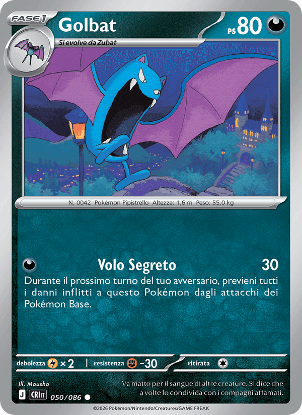 Golbat, carta 050 di Caos Nascente